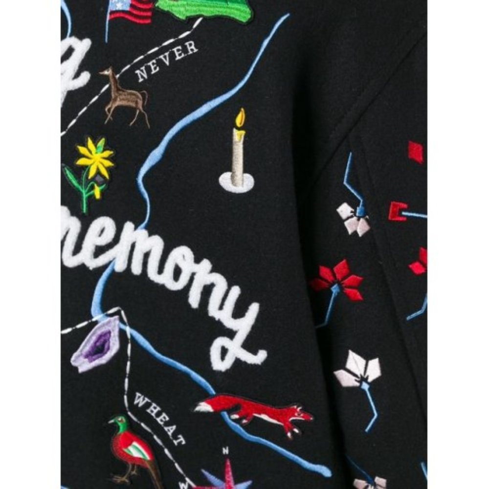 Opening Ceremony Varsity Wool Jacket Black XS NEW - Picture 5 of 5